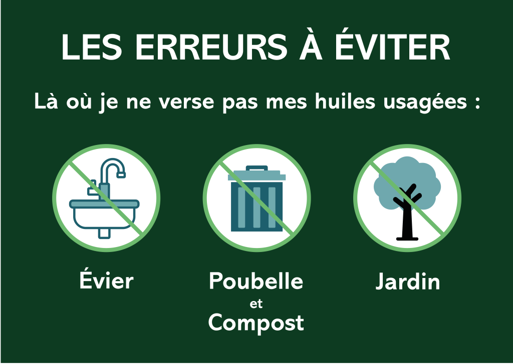 Les endroits où il ne faut pas jeter ses huiles alimentaires usagées
